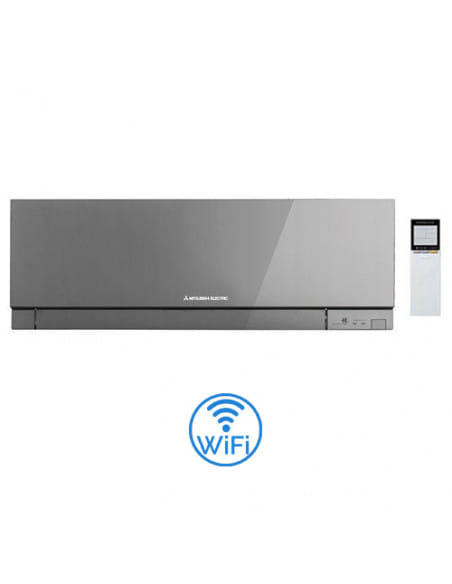 Climatizzatore Condizionatore Mitsubishi Kirigamine Zen Wifi Argento e Bianco Dual Split Inverter 12000 + 12000 BTU con U.E. ...