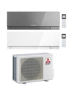 Climatizzatore Condizionatore Mitsubishi Kirigamine Zen Wifi Argento e Bianco Dual Split Inverter 12000 + 12000 BTU con U.E. ... 2
