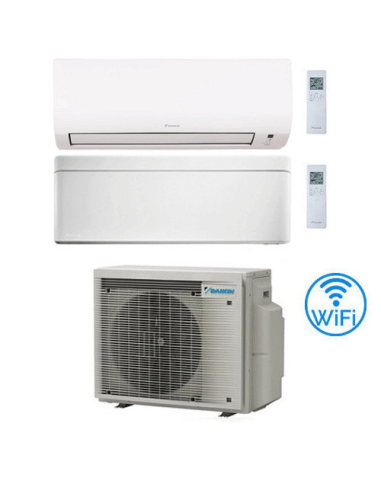 Climatizzatore GARANZIA ITALIA Daikin Comfora + Stylish Bianco Wifi Dual Split Inverter 9000 + 15000 BTU con U.E. 2MXM50A9 Cl...