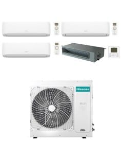 Climatizzatore Condizionatore Hisense Hi Comfort WiFi + Canalizzabile R32 Quadri Split Inverter 7000 + 9000 + 12000 + 18000 B...
