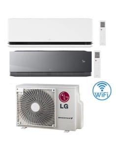 Climatizzatore Condizionatore LG Dualcool Deluxe + Artcool AI Mirror R32 Wifi Dual Split Dual Inverter 9000 + 12000 BTU con U...