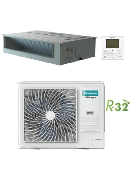 Climatizzatore Condizionatore Hisense Canalizzabile R32 36000 BTU MONOFASE AUD105UX4REH8 INVERTER Classe A++/A+ - Climaway