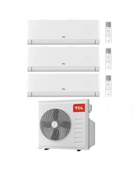 Climatizzatore Condizionatore TCL BreezeIN serie P5 Wifi R32 Trial Split Inverter 9000 + 9000 + 18000 BTU con U.E. MT4250 Cla...