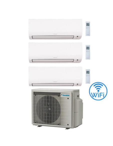 Climatizzatore GARANZIA ITALIA Daikin Comfora WIFI INCLUSO Trial Split Inverter 9000 + 9000 + 12000 BTU con U.E. 5MXM90A9 Cla...
