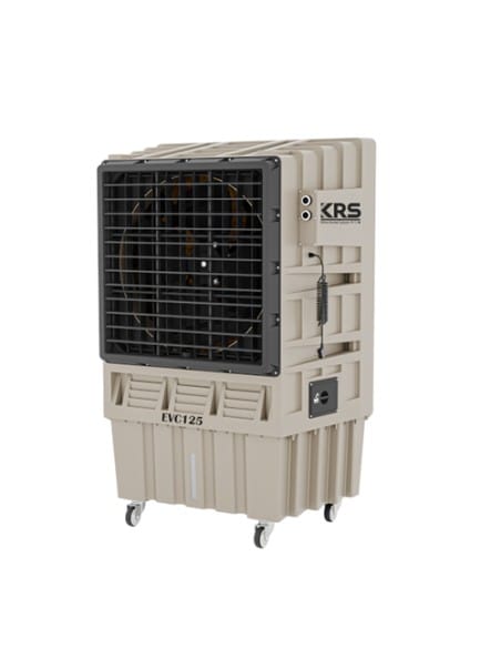 Raffrescatore Evaporativo Portatile Industriale KRS EVC125 capacità serbatoio 130 Litri portata d'aria 12500 mc/h - Climaway