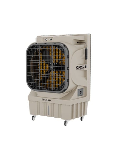 Raffrescatore Evaporativo Portatile Industriale KRS EVC180 capacità serbatoio 120 Litri portata d'aria 18000 mc/h - Climaway