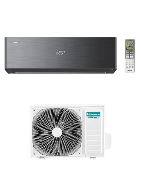 Climatizzatore Condizionatore Hisense Energy Pro X BLACK R32 Wifi 12000 BTU QH35XV4BG INVERTER Classe A+++/A+++ - Climaway