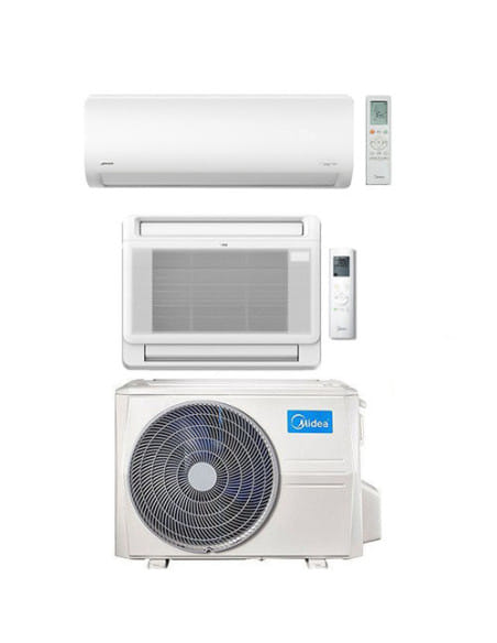 Climatizzatore Condizionatore Midea Xtreme Pro + Console Pavimento Dual 9000 + 12000 BTU con U.E. M2OE-18HFN8-Q INVERTER Clas...