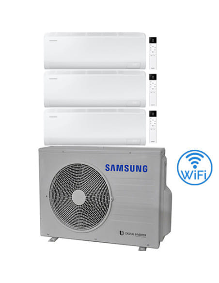 Climatizzatore Condizionatore Samsung CEBU S2 R32 Wifi Trial Split Inverter 9000 + 9000 + 9000 BTU con U.E. AJ100TXJ5KG/EU NO...