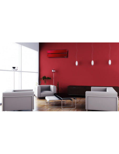 Climatizzatore Condizionatore Mitsubishi Kirigamine Style + Console Wifi R32 Rosso Dual Split Inverter 9000 + 12000 BTU con U...