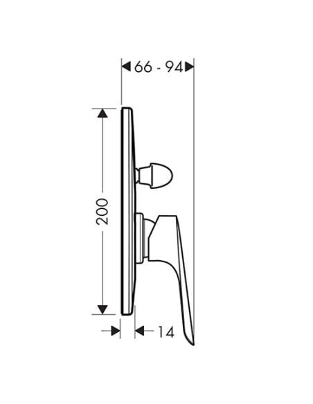 Set vasca ad incasso Hansgrohe LOGIS E art. 71408000 cromato - Climaway