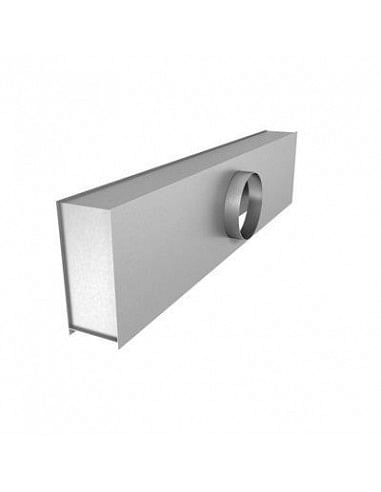 Plenum di raccordo in acciaio zincato con isolamento per diffusore a 2 feritoia con deflettori a lama lunghezza 1500mm - Clim...